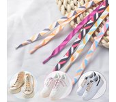 Cordones de zapatos de helado de colores para tenis, cordones planos con degradado para zapatillas deportivas, cordones altos de arcoíris para mujeres y hombres 100cm
