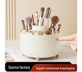 Yizuyiwang - Soporte para brochas de maquillaje y pintalabios: Tubo de almacenamiento de alta gama para tocador y escritorio. de flor de cerezo rosa