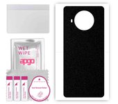 apgo Protective Skin Sticker for the back compatible with Xiaomi Mi 10i 5G, Wrap Film, Foil, Vinyl - Pattern Matte Black