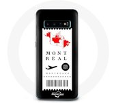Coque pour Samsung Galaxy S10 Plus Billet d'avion Montréal Canada