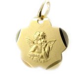 Les Trésors De Lily [L3050] - Colgante 'Angelito' bañado en oro oro
