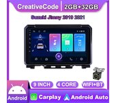 Radio de coche inalámbrica de 9 pulgadas Carplay para Suzuki Jimny 2019-2021 reproductor de vídeo Multimedia Android navegación GPS WIFI 2 + 32GB 1+16GB