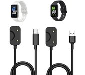 Cable cargador USB para reloj, adaptador de cable de carga de 1 m, cable de carga para pulsera inteligente Samsung Galaxy Fit3 Black-USB-A