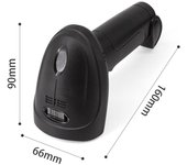 Escáner de código de barras 1D inalámbrico 2,4 G + BT + conexión por cable USB Cabezal de escaneo CCD para papel y pantalla USB Connect