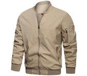 Chaqueta Bomber ligera para hombre, talla estadounidense, para primavera y otoño, abrigo de béisbol informal para piloto de vuelo universitario M
