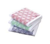 Toalla facial Kosugizen Imabari, hoja de cáñamo, 3 colores, 1 pieza cada una, 34 x 80 cm, patrón japonés, tipo fino, juego de 3, YK-237-3