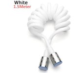 Estilo Flexible Anti-envoltura agua plomería baño rociador conectar tubería inodoro bidé primavera ducha manguera 1.5 meters blanco