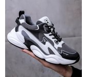 Zapatos de cuero para hombre, zapatos para correr transpirables de verano, zapatos casuales de malla para hombre de nueva tendencia 38