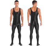 Mono deportivo de cuerpo entero de una pieza sin mangas para hombre M rojo