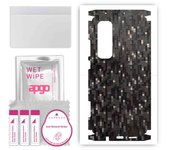apgo Protective Skin Sticker for the back+sides compatible with Xiaomi Mi Note 10 Lite, Full Wrap Film, Foil, Vinyl - Pattern Carbon Black Pixel