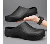 Zapatillas para hombre, zuecos para jardín para parejas, zapatos para Chef a prueba de agua para mujer, sandalias cómodas, zapatillas para trabajadores de mascotas, zapatos de pesca al aire libre 45 blanco