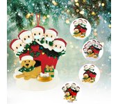 Adornos navideños personalizados de familia sobrevivida 2020