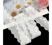 Materiales hechos a mano para manualidades, 15 yardas, nuevo encaje de algodón, hilo de algodón puro, encaje bordado soluble en agua, ropa para niños, accesorios para cortinas, encaje 5cm/one 15 yards