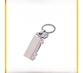 Llavero de camión metálico personalizable: graba tu logotipo para regalos promocionales.