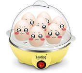 Vaporera y cocedora de huevos compacta de una sola capa Lingrui para el desayuno en casa