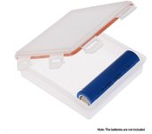 Caja de almacenamiento de batería impermeable, funda protectora con soporte para batería, 4 ranuras, batería 18650 transparente