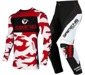 Conjunto de equipo de motocross para niños de 4, 5, 6, 7, 8, 9, 10, 11, 12 y 13 años, kit de camiseta y pantalón para niño y niña, traje de carreras todoterreno, enduro, MX y MTB M-22