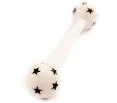 Les Trésors De Lily [L4538] - Barbell flexible 'Etoiles' blanc blanco