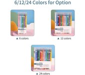 Rotuladores metálicos de 24 colores, rotuladores de pincel de 1-2mm para colorear, punta fina, Color brillante, rápido 24 Pens