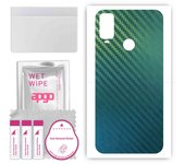 apgo Protective Skin Sticker for the back compatible with TCL 304, Wrap Film, Foil, Vinyl - Pattern Carbon Chameleon CAKA1