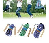 Cuerda de saltar 448C con mango de madera para gimnasio, escuela, grupo, varias personas, equipo de fitness, cuerda de saltar, 5 m, 7 m 5 m (Group)