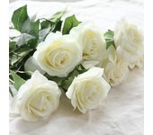 10 unids/set de látex Artificial, flor de tacto Real, ramo de rosas para dama de honor, decoración para el hogar y la boda rojo