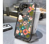 Funda de teléfono con flores para iPhone 11, funda para iPhone 13, 12, 15, 14 Pro Max, 7, 8, 14, 15 Plus, XR, XS, X, SE, funda de silicona a prueba de golpes, transparente 7 8 SE 2020 SE 2022