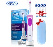Oral B D12 Vitality cepillo de dientes eléctrico recargable 2D giratorio limpieza profunda cabezal de cepillo de repuesto higiene cepillo de dientes electrónico azul