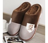 Zapatillas de invierno de talla extra 48 49 50 para hombre, zapatillas de algodón para hombre, zapatos de interior cálidos y cómodos, suela gruesa, antideslizantes 270 40-41 café