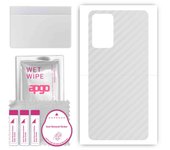 apgo Protective Skin Sticker for the back compatible with Samsung Galaxy A72 5G, Wrap Film, Foil, Vinyl - Pattern Transparent Carbon