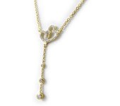 Les Trésors De Lily [I4325] - Collar chapado en oro 'Love' oro blanco - 5 cm oro