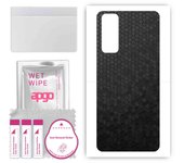 apgo Protective Skin Sticker for the back compatible with Vivo Y72, Wrap Film, Foil, Vinyl - Pattern Black Honeycomb