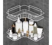 Estante de baño, estante de almacenamiento de champú, soporte para cosméticos, estante de Metal sin perforación, organizador de condimentos, estante esquinero, accesorios de baño