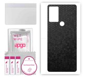 apgo Protective Skin Sticker for the back compatible with TCL 305 6102D, Wrap Film, Foil, Vinyl - Pattern Black Honeycomb