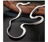 Collar de cadena de serpiente plana de plata 925 de 16/18/20/22/24 pulgadas y 6MM para hombres, joyería de boda de moda 60cm