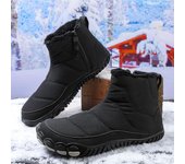 Botas de mujer, zapatos de invierno unisex 2024, botas de nieve impermeables para mujer, zapatos casuales sin cordones para mujer, calzado de felpa, botines para hombre 35 negro