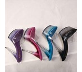 Sandalias de baile de cristal para mujer, modelo degradado de 15 cm, tacones altos para pasarela, escenario, baile en barra, zapatos de baile para discoteca YKC 45 púrpura