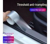Bandas universales antiarañazos para umbral de puerta de coche: pegatinas protectoras de pedales transparentes invisibles para decoración Type A, 5 cm wide and 5 m long transparente