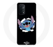 Coque pour Oppo A74 5G Ohana Stitch mignon fond Noir