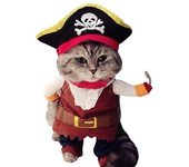 Disfraz de Pirata para Gato con Capa