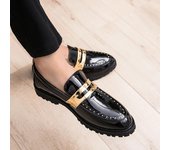 Mocasines de cuero para hombre, zapatos informales sin cordones, zapatos brogue para hombre, calzado de vestir para oficina, zapatos Oxford para hombre, zapatos de diseñador para fiesta y club de moda 6.5