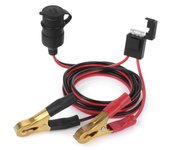 Enchufe hembra para encendedor de coche, 12V, 24V, para batería, pinzas de cocodrilo, conector de 2 pies