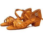 Nuevos zapatos de baile latino para niñas, zapatos de baile de salón, salsa, tacones bajos, sandalias de salsa y tango para niñas, zapatos de baile para mujeres 31