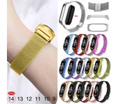 Correa de metal para Mi Band 7 Pulsera de acero inoxidable MiBand 7 Pulsera inteligente para Mi Band 7 Correa de muñeca NFC One Size
