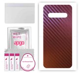 apgo skin sticker film foil vinyl for the BACK compatible with LG V60 ThinQ 5G UW, scratch-resistant, easy to install - Carbon Chameleon CAKA5