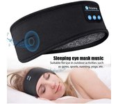 YurKem-auriculares Bluetooth, diadema deportiva para dormir, auriculares inalámbricos elásticos, máscara para ojos, Auriculares inalámbricos con Bluetooth, diadema negro