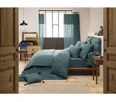 Pack housse de couette  Gaïa   Gaze de Coton  - Gaïa Canard - Pack 4 Pièces pour lit 140 x 190 cm (1 Housse de couette 240 x 220 +
