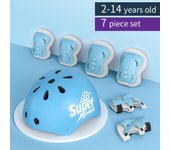 Equipo de protección infantil, casco, coderas y rodilleras para niñas de 3, 4, 5, 6, 7, 8, 9, 10, 11 y 12 años Adecuado para patinar sobre ruedas y esquiar 2-14 year