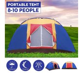 Tienda de campaña portátil Viajes Senderismo al aire libre Impermeable Resistente al viento Anti-UV 8-10 personas Familia Tienda de campaña plegable grande CN RU US ES FR AU CZ Pu Huo Da Yu 2 KG