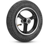 Neumático inflable de goma para patinete eléctrico de 10 pulgadas, aleación de aluminio, cubo de rueda delantera, figura simétrica